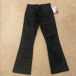 Levi's Girl's Classic Black Flare Pants (Stretch)